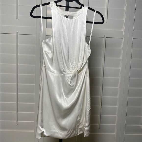 For Love & Lemons Women's White Satin Cutout Mini Dress Size S - Picture 1 of 3